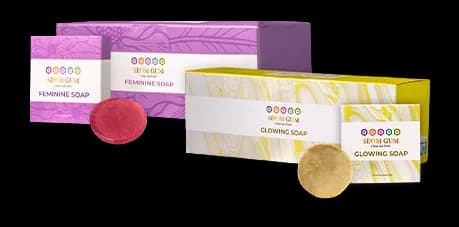 Glowing & Feminine Soap packaging