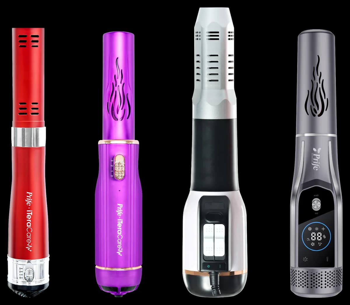 The four iTeraCare device variants shown together